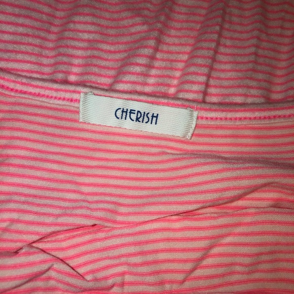 Cherish Pink/White Striped Tank W/Side Pockets (M) - Picture 8 of 10